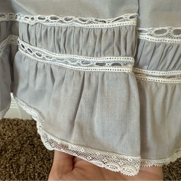 NWT! Toddler beautiful grey dress with white lace trim. Kept in plastic bag! - Picture 8 of 14